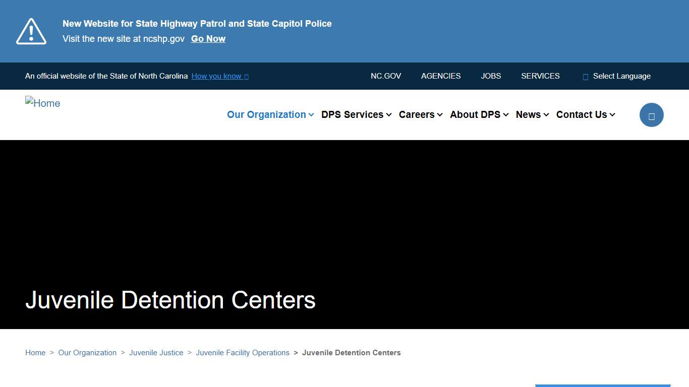 Juvenile Detention Centers | NC DPS